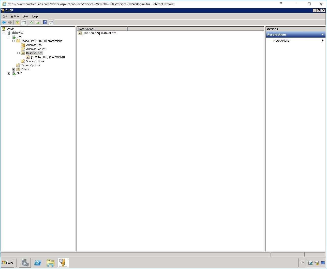 Practice Labs screenshot.
